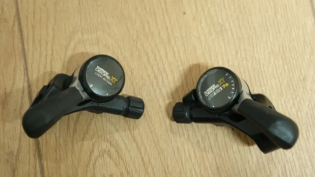 Sold Shimano Deore XT 7 speed thumb shifters. A1 Retrobike