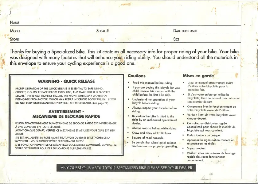 Specialized 1994 New Bicycle Information 1.webp