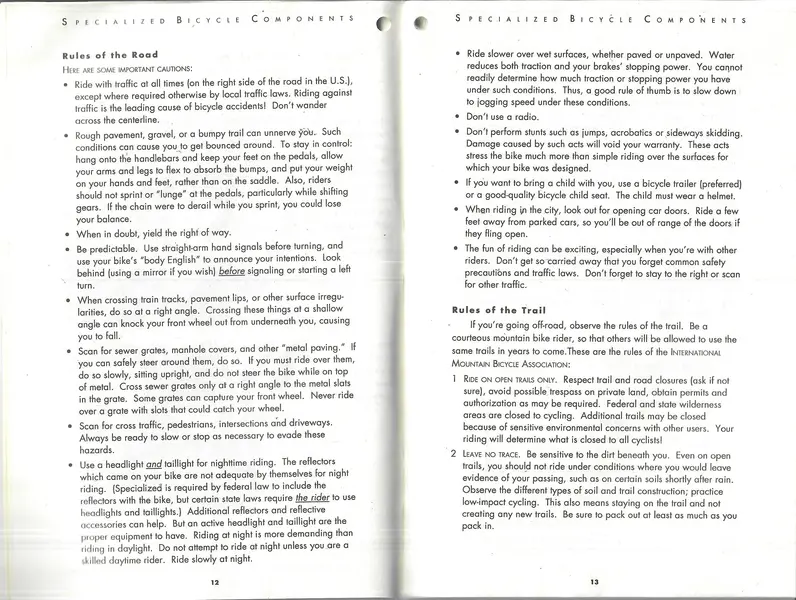 Specialized 1994 Bicycle Owner Handbook 7.webp