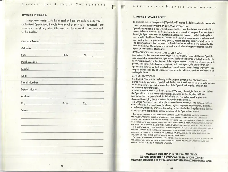 Specialized 1994 Bicycle Owner Handbook 18.webp