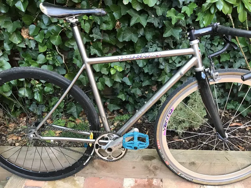 For Sale Titanium setavento 52cm ish singlespeed fixed. Vento