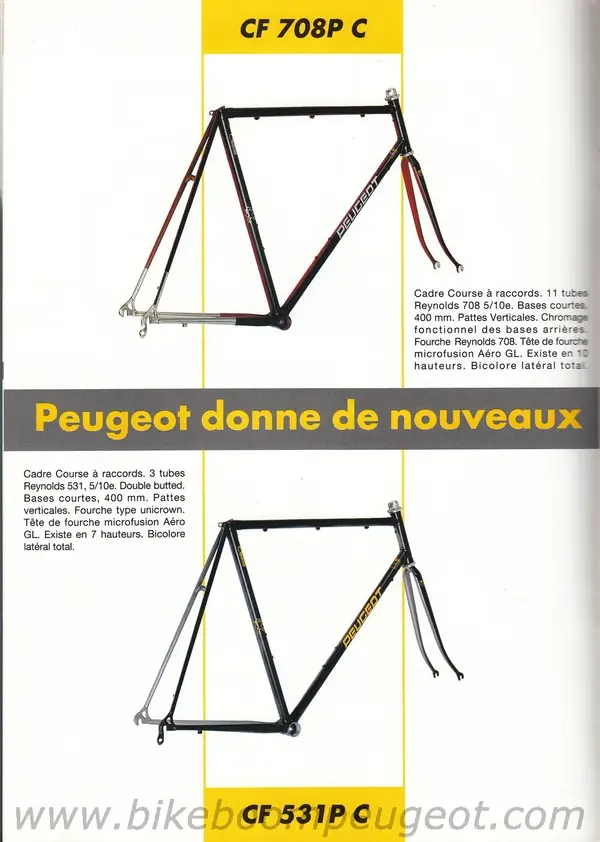 Peugeot 1992 France Course Brochure CF708PC CF531PC.webp