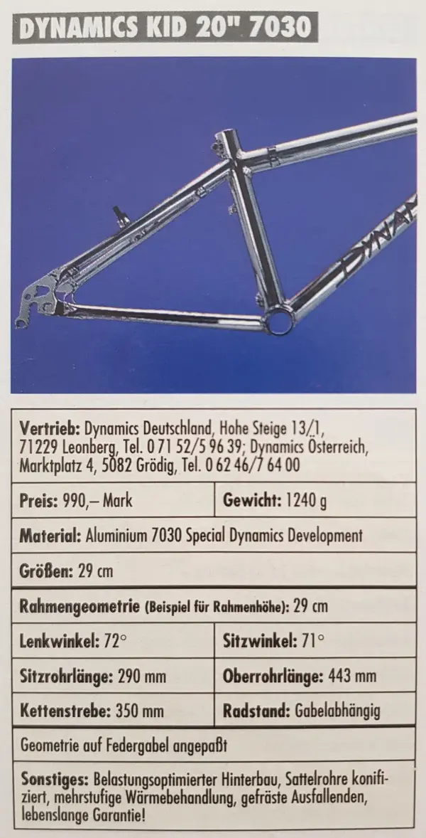 Dynamics Kid 20 Rahmen aus BW 1994.webp