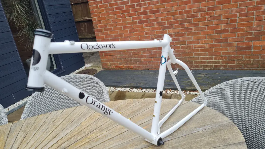 For Sale - Vintage Orange Clockwork Frame - professional white ...