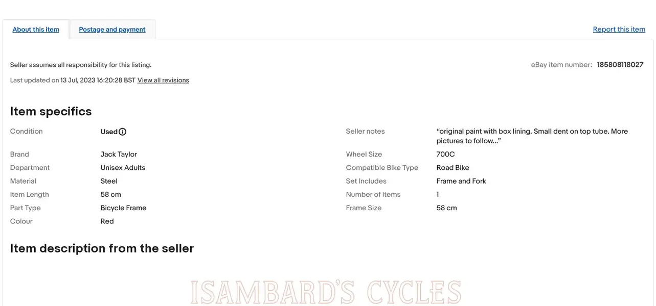 Screenshot 2023-12-18 at 19-02-23 1982 box lined JACK TAYLOR touring frame red flam size 58cm ...png