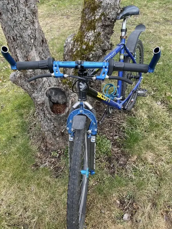 1996 SCOTT Pro Racing UNISHOCK carbon fork PAUL cantilever brakes blue.webp