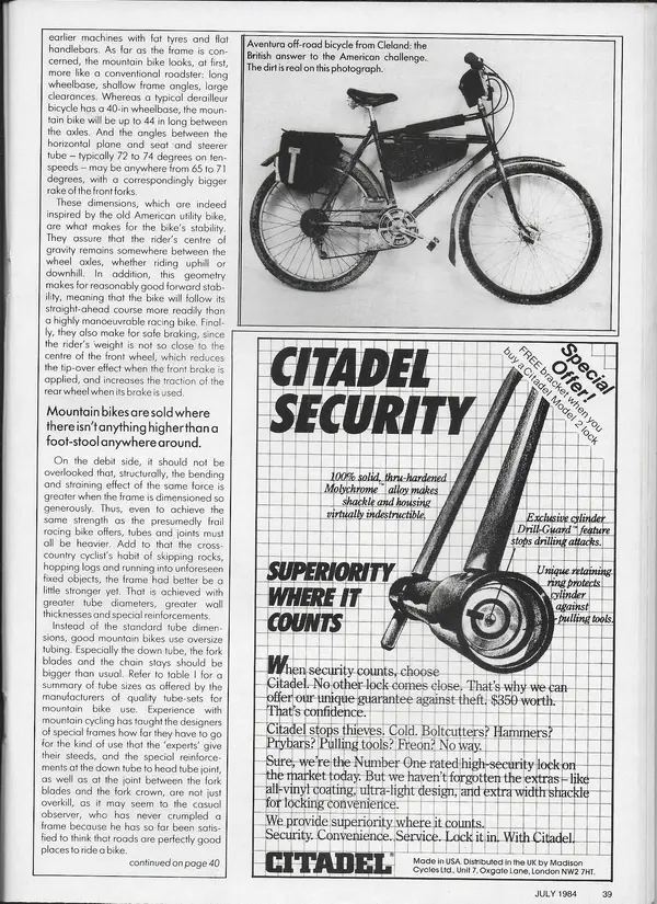 Bicycle July 1984 pg 39 Rob Van der Plas All Terrain Action.webp
