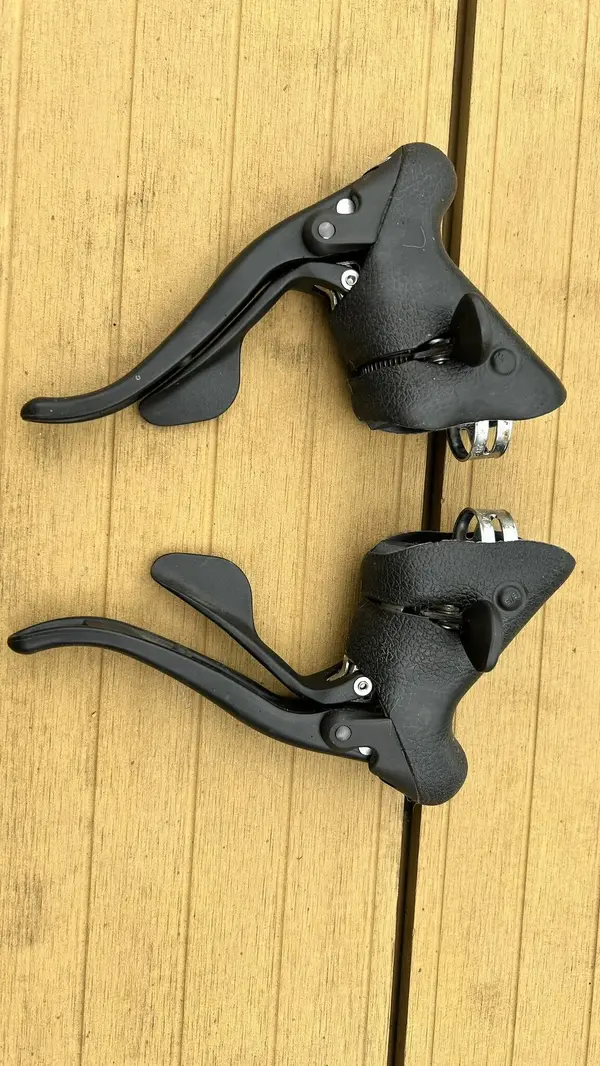 Jeu De Leviers De Frein/vitesse Campagnolo Mirage 9v - Vintage Proche Neuf - Noir