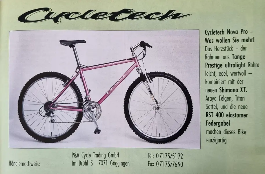 Cycletech Nova Pro Ad aus Bike 3 1993.webp