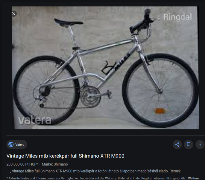 Miles mtb kerékpár full Shimano XTR M900 (meghosszabbítva 2960245907) - Vatera hu.png