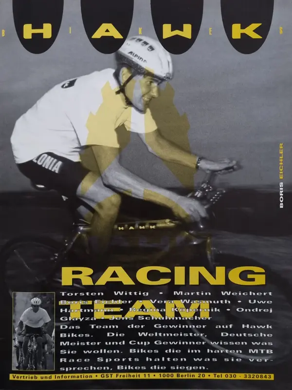 Hawk Racing Team Ad aus Bike 10 1992.webp