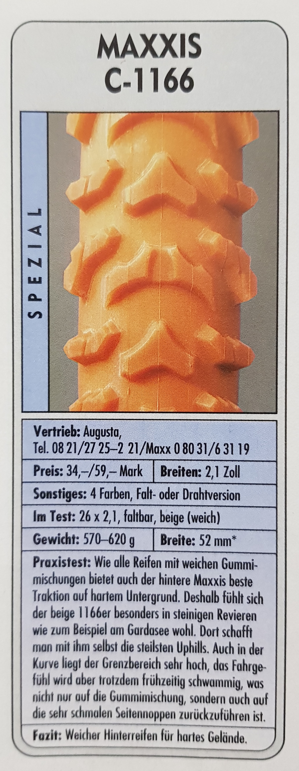 Maxxis C-1166 Amber Test aus Bike 1995_02.webp
