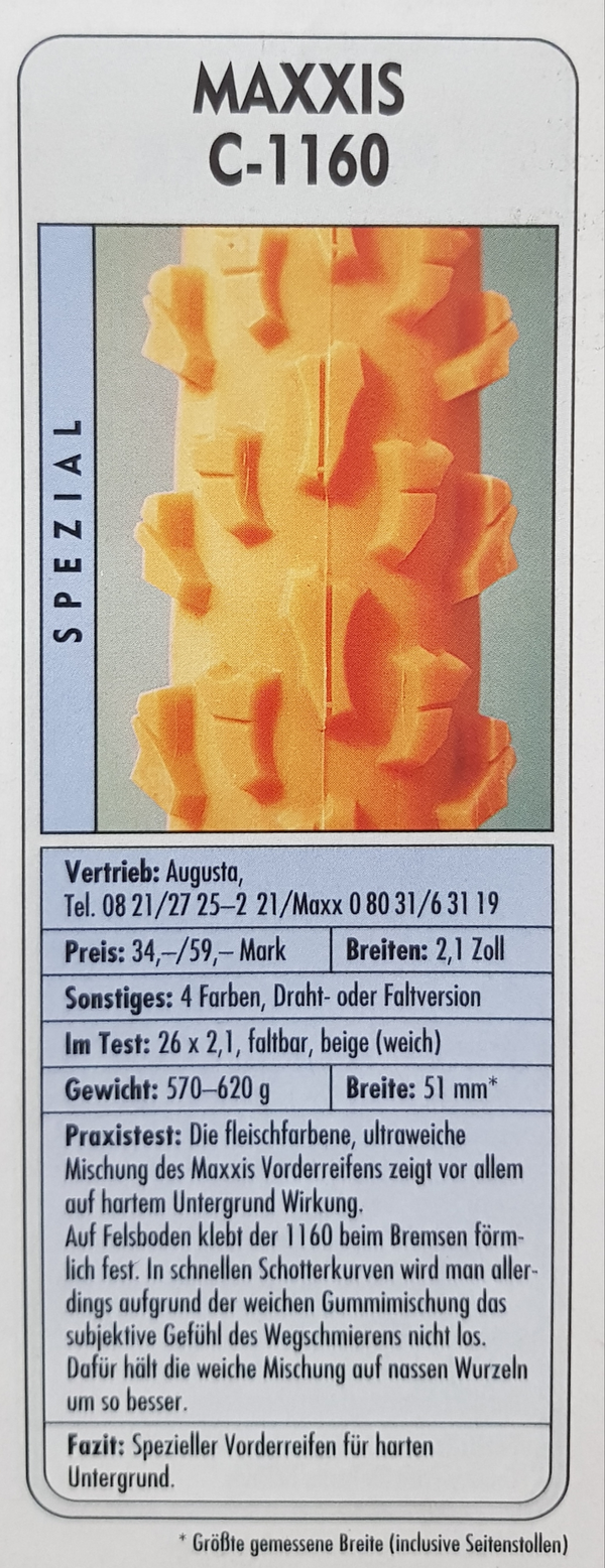 Maxxis C-1160 Amber Test aus Bike 1995_02.webp