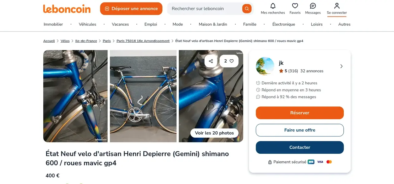 Screenshot 2025-05-23 at 10-41-36 État Neuf velo d'artisan Henri Depierre (Gemini) shimano 60...webp