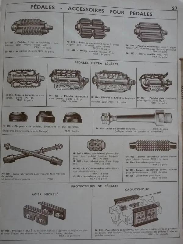 Gentil et Cie catalogue page, pedals b) .webp