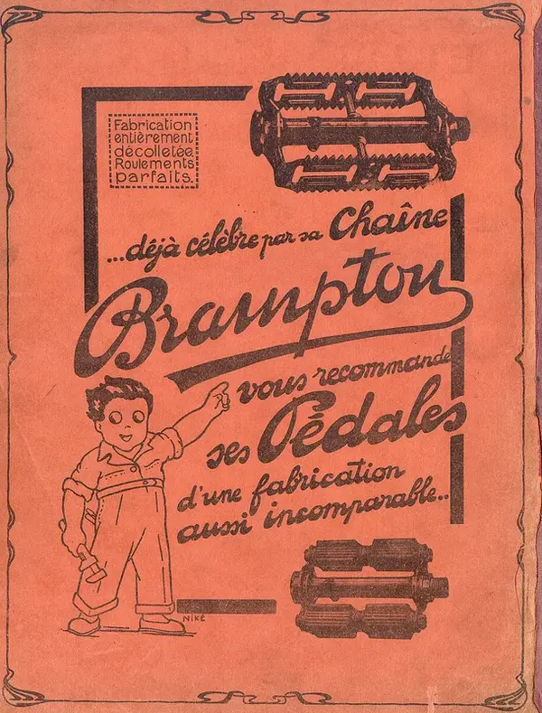 Brampton (France) pedals, advert of 1926  .webp