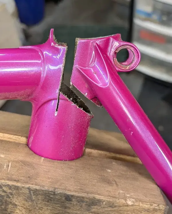 chopping out the seatstays.webp