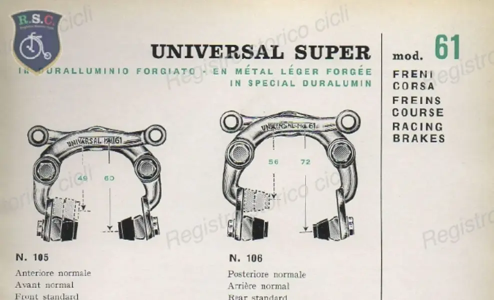 Universal catalogue page- model 61 and model Super 68 calipers .webp