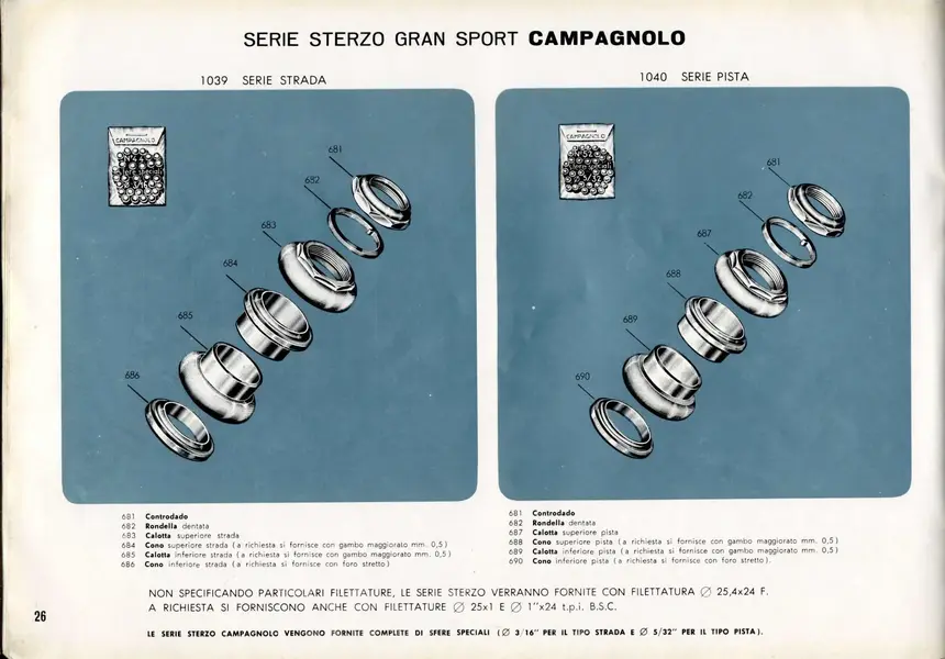 Campag Gran Sport headset, 1960 .webp Campag Gran Sport headset, 1960 .webp