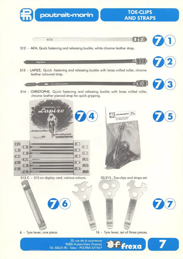 Poutrait-Morin toe strap catalogue page 2:74 .webp