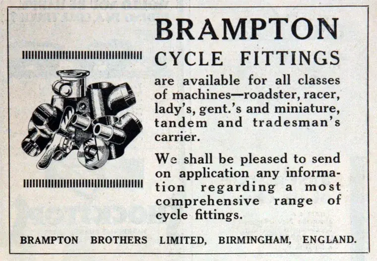 Brampton fittings advert, April 1931 .webp