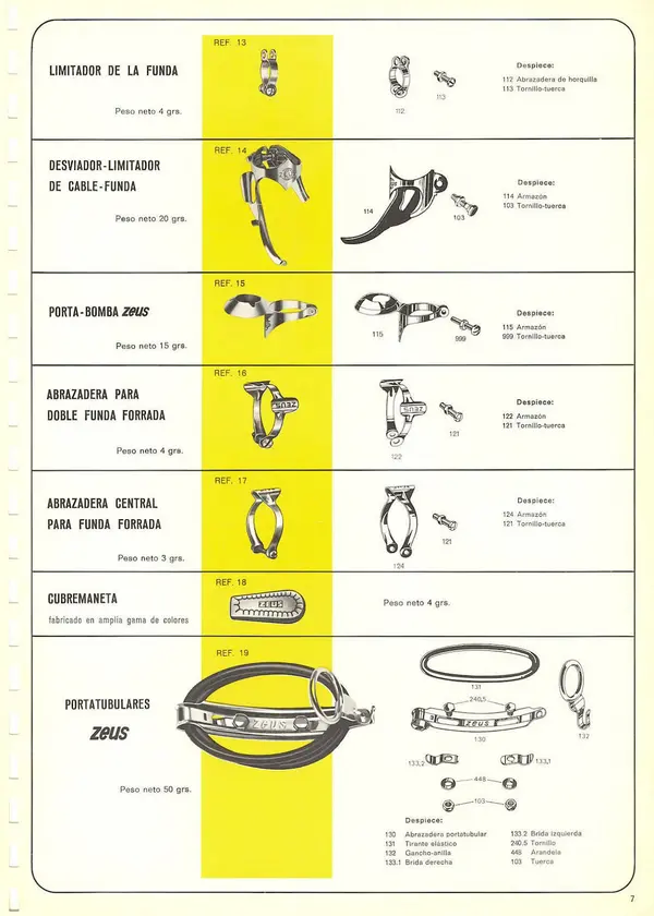 Zeus catalogue page 101, clips:clamps:fulmine  .webp