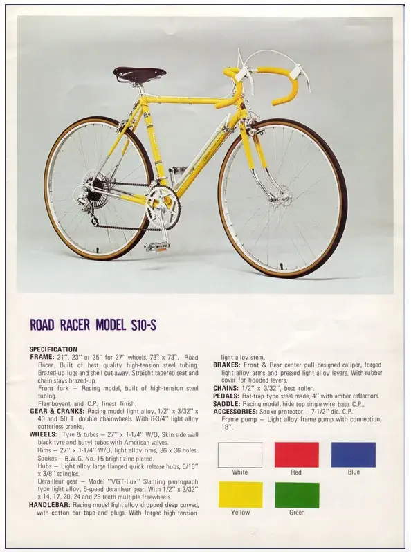 1974 Fuji S10-S catalogue page .webp