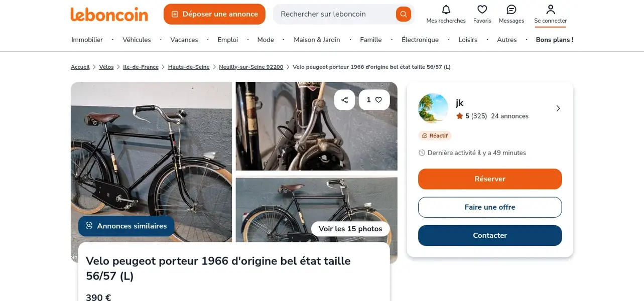 Screenshot 2025-09-14 at 17-10-43 Velo peugeot porteur 1966 d'origine bel état taille 56_57 (...webp Screenshot 2025-09-14 at 17-10-43 Velo peugeot porteur 1966 d'origine bel état taille 56_57 (...webp