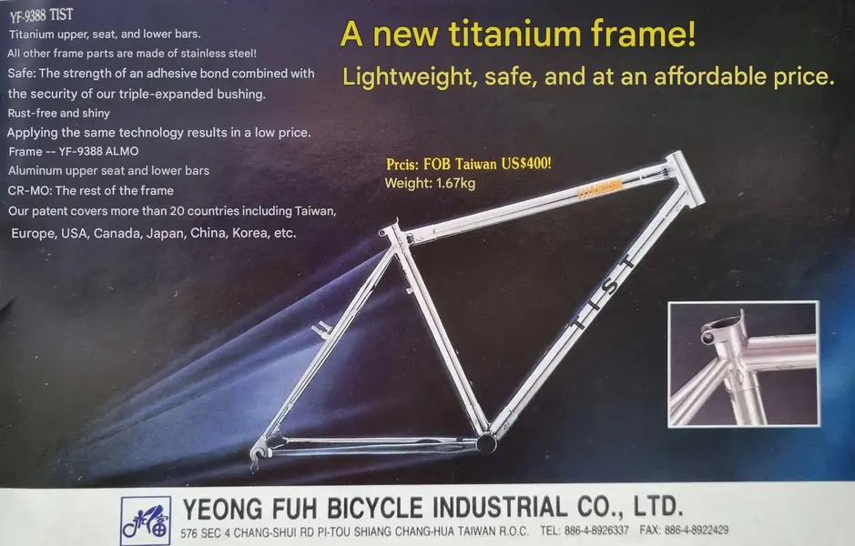 Tist YF-9388 Titanium wie Claud Butler Praktiker Hawk Ad aus Bike 10 1993 dict eng.webp