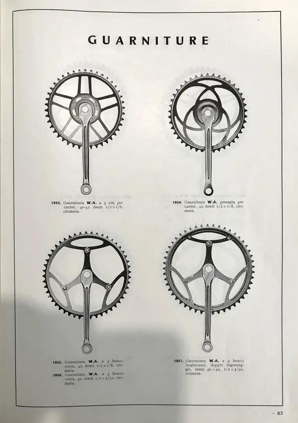 Way-Assauto chainsets, Bozzi catalogue of 1950  .webp