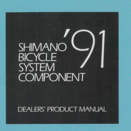 1991 Shimano Bicycle System Component Dealer's Product Manual