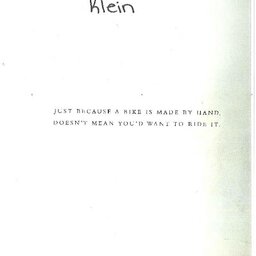 1998 Klein Catalogue