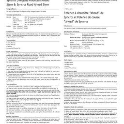 1998 Syncros Aheadstem Manual