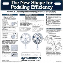 198x Shimano Biopace CR-BP10/BP20 Manual