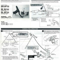 1989 Shimano Deore XTII BR-M732 Cantilever & BL-M732/BL-M733 Brake Lever Manual