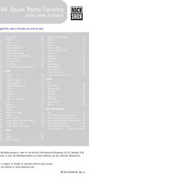 2000 Rock Shox Spare Parts Catalogue