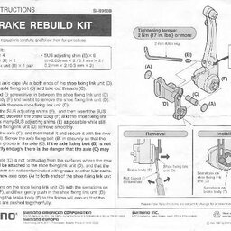 1997 Shimano V-Brake Rebuild Kit Manual