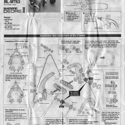 1988 Shimano  BR-MT63 U-Brake BL-MT62 BL-MT63 Brake Lever Manual