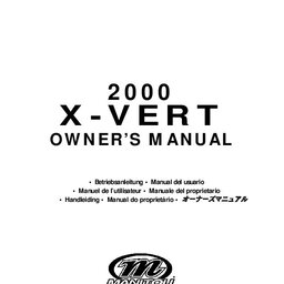 2000 Manitou XVERT Owners Manual