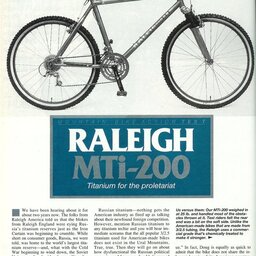 1993 Raleigh MTi-200 MBA Review