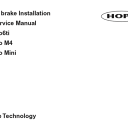 Hope Disc Brake Installation and Service Manual 3.0