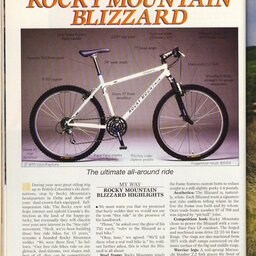 1998 Rocky Mountain Blizzard MBA Review