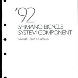 1992 Shimano Dealers' Product Manual