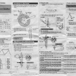 1991 Shimano XTR Front Derailleur Service Instructions