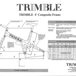 1988 Trimble 4-1 Frame Spec Sheet