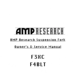 AMP Research suspension fork. Owner's & Service Manual