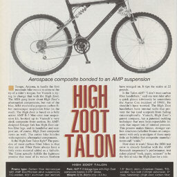 1996 MBA High Zoot Talon Review