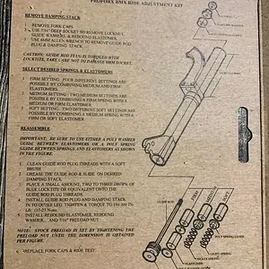 BMX spring adjustment