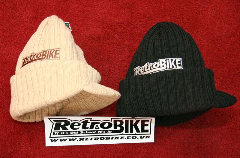 New Retrobike Peakied Beanies now in stock