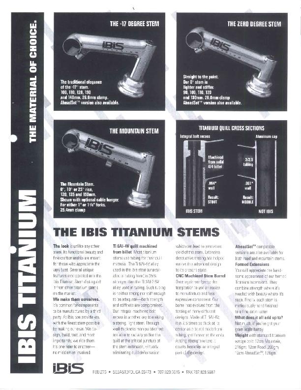 Ibis Catalogue 1992